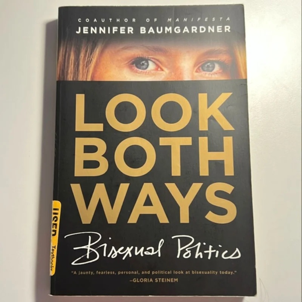 Look Both Ways by Jennifer Baumgardner - Black & Gold Paperback